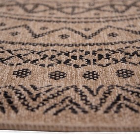Στρογγυλό Χαλί Καλοκαιρινό (Φ200) Royal Carpet Avanos 8894 Black