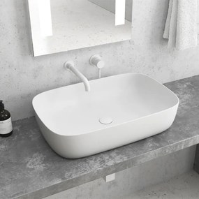 KARAG MILOS Νιπτήρας επικαθήμενος White Matt LT 2143-PMW KARAG 60x39x14,5cm KARAG-5206836049571