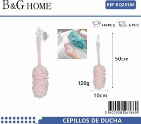 Σφουγγάρια μπάνιου δίχτυ σε σετ 6Χ - Light Pink - 26186
