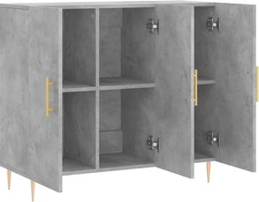 vidaXL Ντουλάπι Γκρι Σκυροδέματος 90x34x80 εκ. Επεξεργασμένο Ξύλο