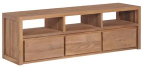 vidaXL Έπιπλο Τηλεόρασης 120x30x40 εκ Μασίφ Ξύλο Teak/Φυσικό Φινίρισμα