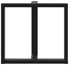 vidaXL Πόδια Τραπεζαρίας σε Σχήμα Τ, 2 τεμ. Μαύρο 80x35x(72-73) εκ. Ατσάλι