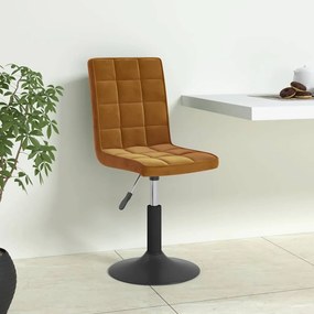 VidaXL Καρέκλες Τραπεζαρίας Περιστρεφόμενες 6 τεμ. Καφέ Βελούδινες