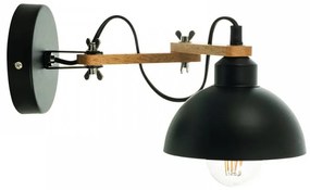 InLight Φωτιστικό Επίτοιχο Απλίκα 1xE27 Μαύρο 43382-BL