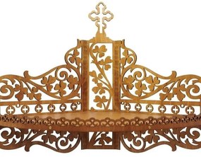 Intra απο ξύλο plywood 3mm-4mm πάχος – ξύλο ραφιών Βωμού για το σπίτι με λουλούδια 30x30 cm INTRAVECTRY-MY558892