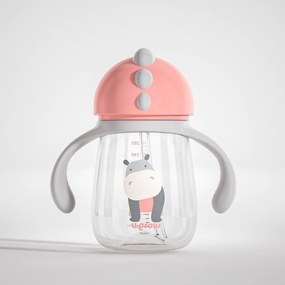 U-Grow UG-3IN1-PK Παιδικό Ποτηράκι από Πλαστικό Ροζ 260ml