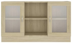 vidaXL Βιτρίνα Χρώμα Sonoma Δρυς 120 x 30,5 x 70 εκ. από Επεξ. Ξύλο