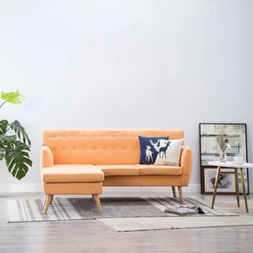 vidaXL Καναπές ΓωνιακόςΠορτοκαλί 171,5 x 138 x 81,5 εκ. Υφασμάτινος