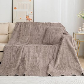 Γούνινο Ριχτάρι Τριθέσιου Καναπέ (180x320) Silk Fashion NX201 Beige