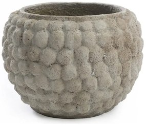 Artekko Sroovlic Κεραμικό Γκρι Στρόγγυλο Ανθοδοχείο (38x27)cm Artekko 8-0027