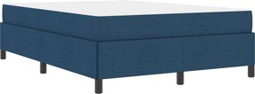 vidaXL Κρεβάτι με ελατήρια Μπλε 140 x 200 cm ύφασμα