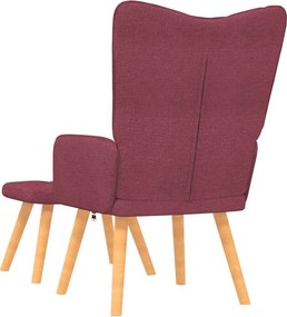 vidaXL Πολυθρόνα Relax Μπορντό Υφασμάτινη με Σκαμπό