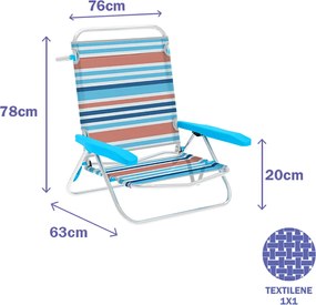 πτυσσόμενη καρέκλα Marbueno Πολύχρωμο 65 x 8 x 44 cm