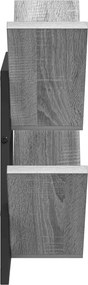 vidaXL Ράφι Τοίχου 2 pcs Γκρι Sonoma 43 x 15 x 47 εκ