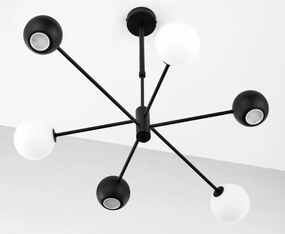 Κρεμαστό Πολύφωτο Moka 3xG9 Μαύρο με Λευκό