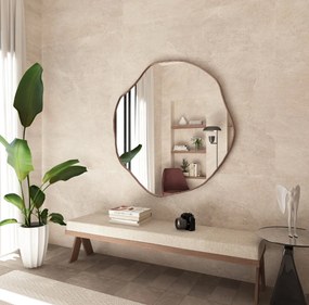 Stewehome Μοντέρνος Σχεδιασμός Καθρέφτης Mπρονζέ 76x76 cm