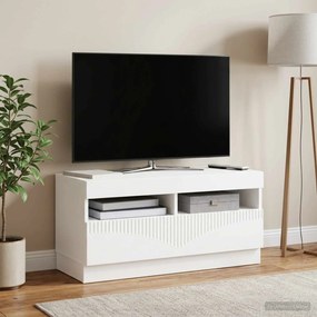 vidaXL Ντουλάπα LED Τηλεόρασης Λευκό Επεξεργασμένο Ξύλο
