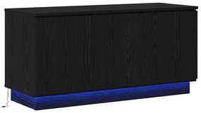 vidaXL Ντουλάπα Τηλεόρασης με LED Μαύρη δρυς 100 x 38 x 49 εκ.