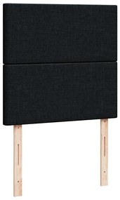 Οθωμανικό κρεβάτι με στρώμα Μαύρο 90x190cm Ύφασμα 3313038