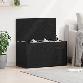 vidaXL Κουτί Αποθήκευσης Μαύρος Δρυς 84x42x46 εκ. Ξύλο επεξεργασμένο