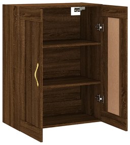vidaXL Ντουλάπι Τοίχου Καφέ Δρυς 69,5 x 34 x 90 εκ. από Επεξεργ. Ξύλο