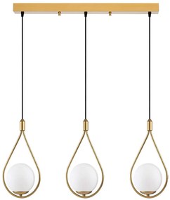Φωτιστικό Οροφής - Ράγα Mudoni 521SHN3456 70x15x136cm 3xE27 40W Gold Opviq