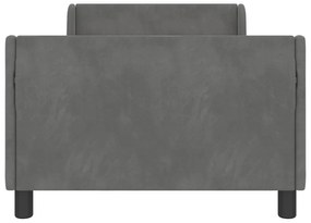 vidaXL Κρεβάτι Παιδικής Κρεβατοκάμαρας με Κεφαλάκι Σκούρο Γκρι