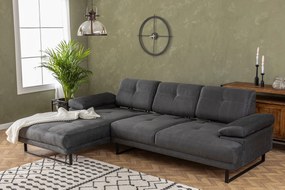 Corner Sofa Mustang Large Left - Anthracite Anthracite