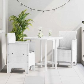 vidaXL Καρέκλα Κήπου 2 pcs Λευκό 53 x 49 x 85 εκ. Πολυπροπυλένιο