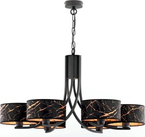 Κρεμαστό Πολύφωτο Arthur Φ78cm Μαύρο