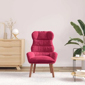 vidaXL Πολυθρόνα Κόκκινο 69 x 74 x 93 εκ. Βελούδο