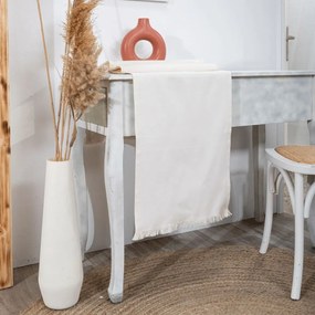 Τραβέρσα Ostia 01 Ecru Teoran 45X180 Cotton-Polyester