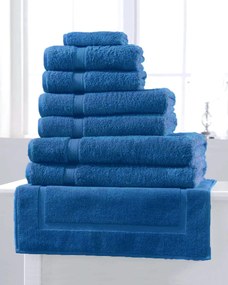 Βαμβακερή Πετσέτα Basic σε 3 Αποχρώσεις Προσώπου | 50x100cm Μπλε