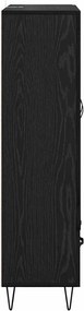 vidaXL Highboard Μαύρη Οξυά 69,5 x 31 x 115 εκ. Επεξεργασμένο Ξύλο