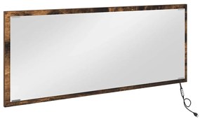 vidaXL Καθρέφτης Καπνιστή δρυς 90 x 8.5 x 37 εκ Επεξεργασμένο ξύλο