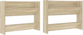 vidaXL Παπουτσοθήκες 2 τεμ. Sonoma Δρυς 80 x 18 x 60 εκ. Μοριοσανίδα