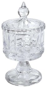 Φοντανιέρα Με Πόδι Και Καπάκι ORT132 8x8x13cm Clear Espiel Glass