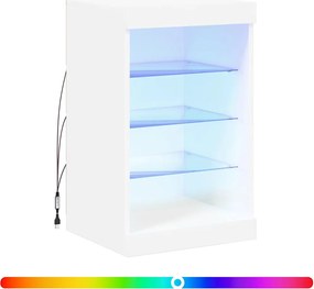 vidaXL Μπουφές με Φώτα LED Λευκός 41 x 37 x 67 εκ.