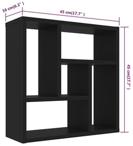 ΡΑΦΙΕΡΑ ΤΟΙΧΟΥ ΜΑΥΡΗ 45,1 X 16 X 45,1 ΕΚ. ΑΠΟ ΜΟΡΙΟΣΑΝΙΔΑ 802949