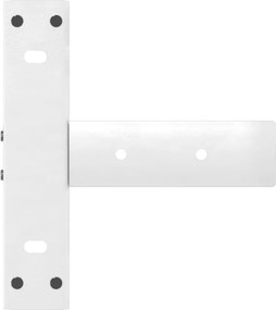 vidaXL Πόδια Κονσόλας σε Σχήμα Τ, 2 τεμ. Λευκά 25x28x(72-73) εκ. Ατσάλι