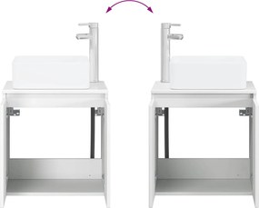 vidaXL Επιτοίχια Λεκάνη Έπιπλο Λευκό 53 x 35 x 63 εκ