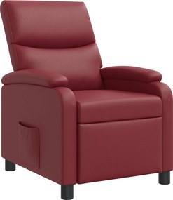 vidaXL Αναπαυτική Καρέκλα Κόκκινο Τεχνητό Δέρμα