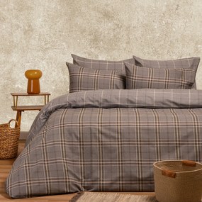 Σεντόνια King Size (Σετ) Melinen Diego Grey Γκρι Χωρίς Λάστιχο 260x270