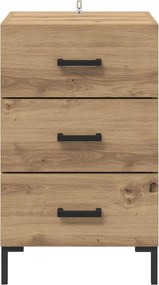 vidaXL Κομοδίνο Artisan Oak 40 x 40 x 66 εκ. Επεξεργασμένο Ξύλο