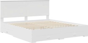 vidaXL Σκελετός Κρεβατιού Λευκό 180 x 200 cm Επεξεργασμένο ξύλο