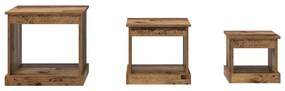 vidaXL Τραπεζάκι σαλονιού 3 pcs Παλιό Ξύλο Επεξεργασμένο ξύλο