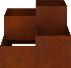 vidaXL Γλάστρα Κήπου Σκ rusty 80 x 80 x 60 εκ.