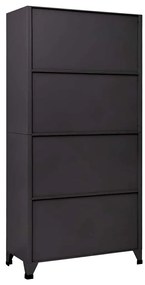 vidaXL Φοριαμός Ανθρακί / Κόκκινο 90 x 45 x 180 εκ. Ατσάλινος
