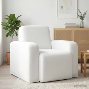 vidaXL Πολυθρόνα Λευκό Ύφασμα