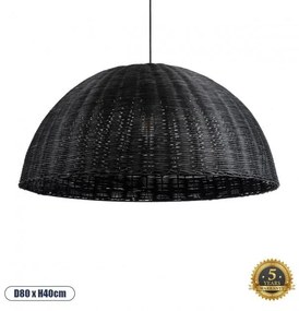 Boho Κρεμαστό Φωτιστικό Οροφής Μονόφωτο 02384 GloboStar 02384 Μαύρο